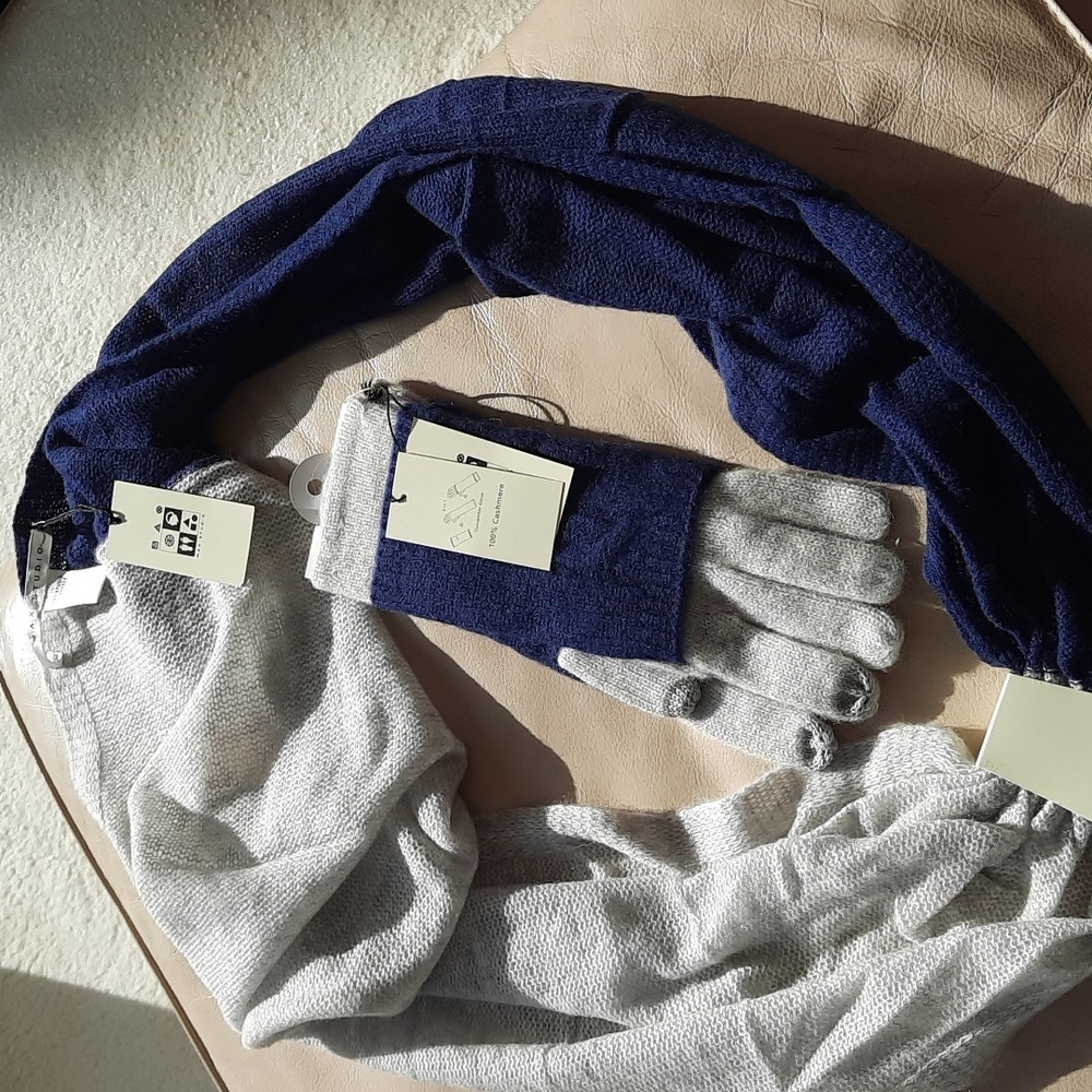 Womens Cashmere Scarf & Gloves